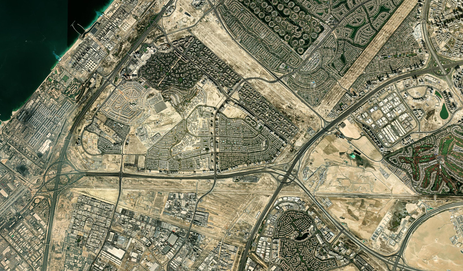 Dubai satellite overview centred on MBR City